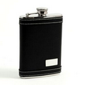 Black Leather Flask - 8 Oz.